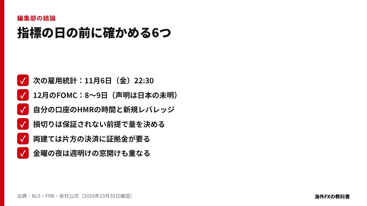 指標の日の前に確かめる6項目のチェックリスト