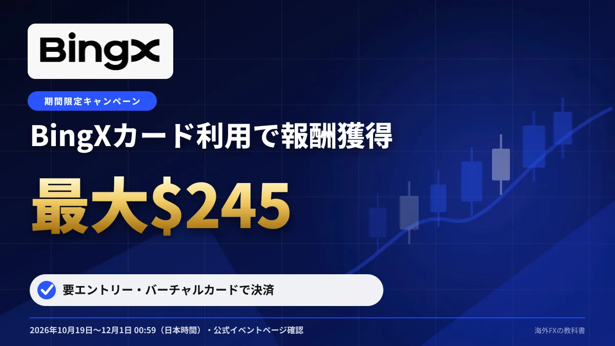 BingX BingXカード利用で報酬獲得 1人あたり最大$245