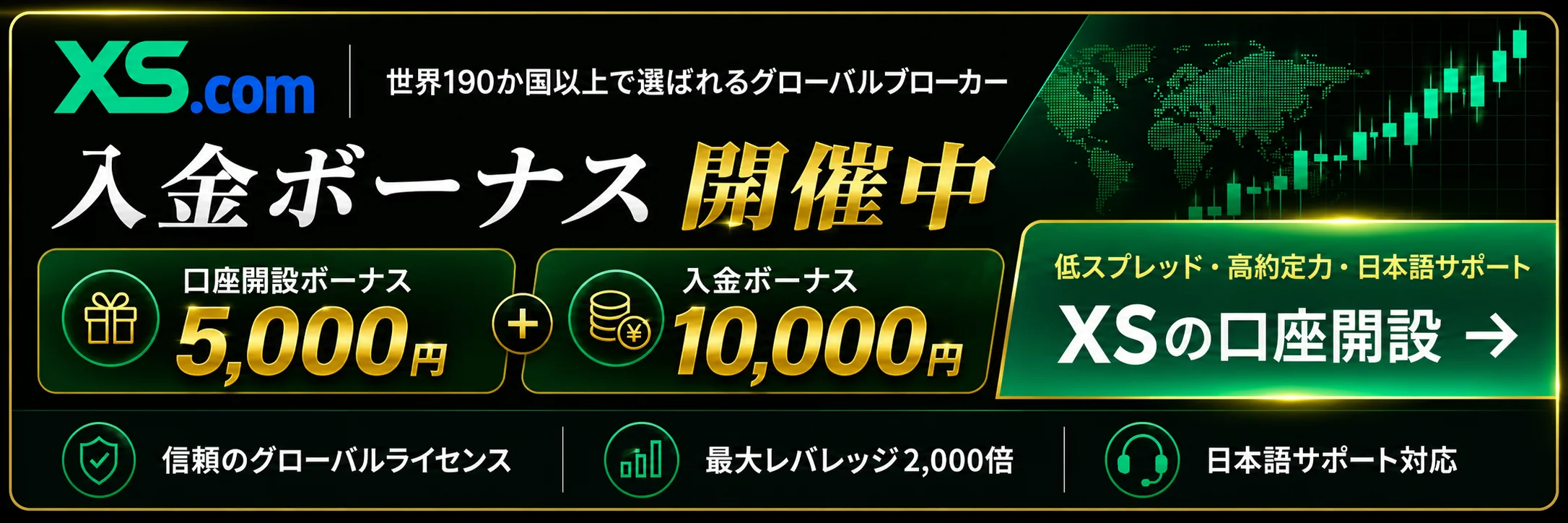 XS 口座開設・入金ボーナス開催中。XSの口座開設ガイドへ